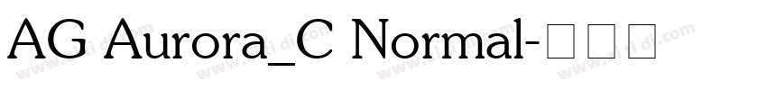 AG Aurora_C Normal字体转换